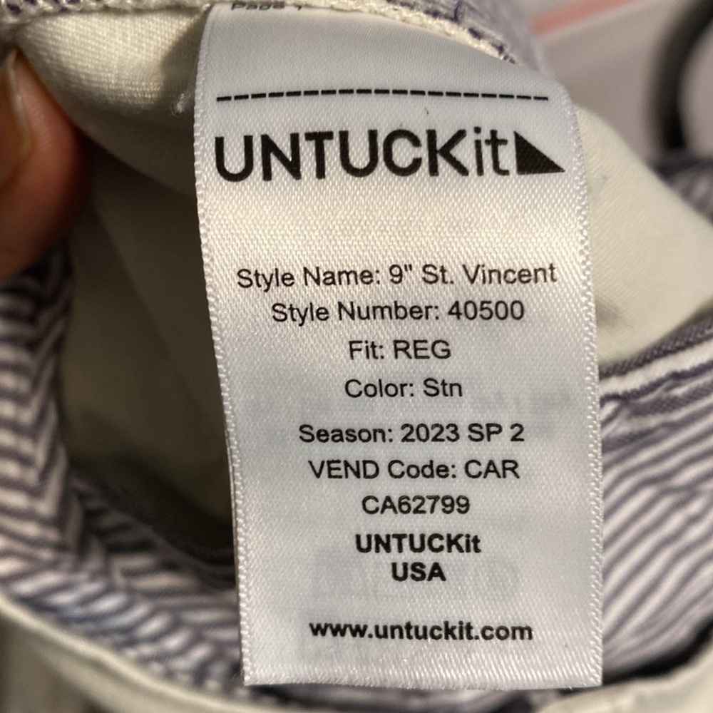 UNTUCK it Mens Style 9” St Vincent Chino Style Flat Front Cotton Shorts Size 30 - Picture 7 of 9